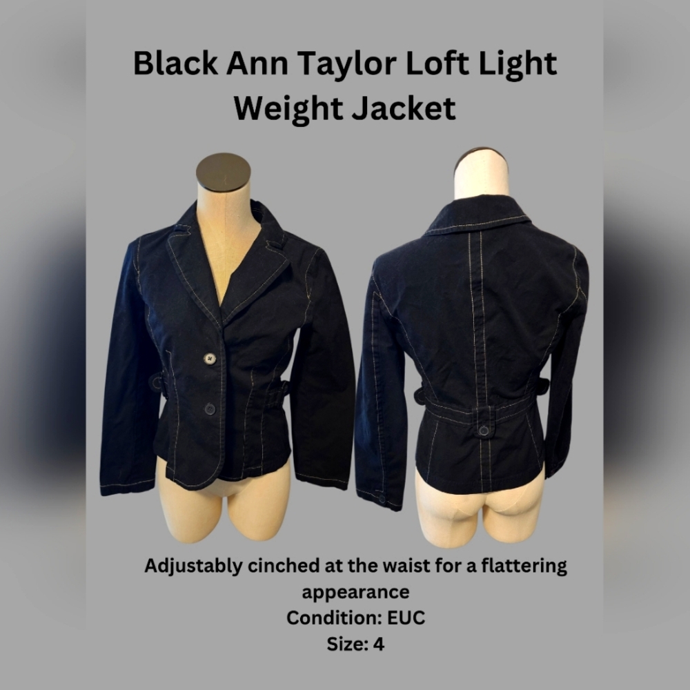 Black Ann Taylor Loft Light Weight Jacket